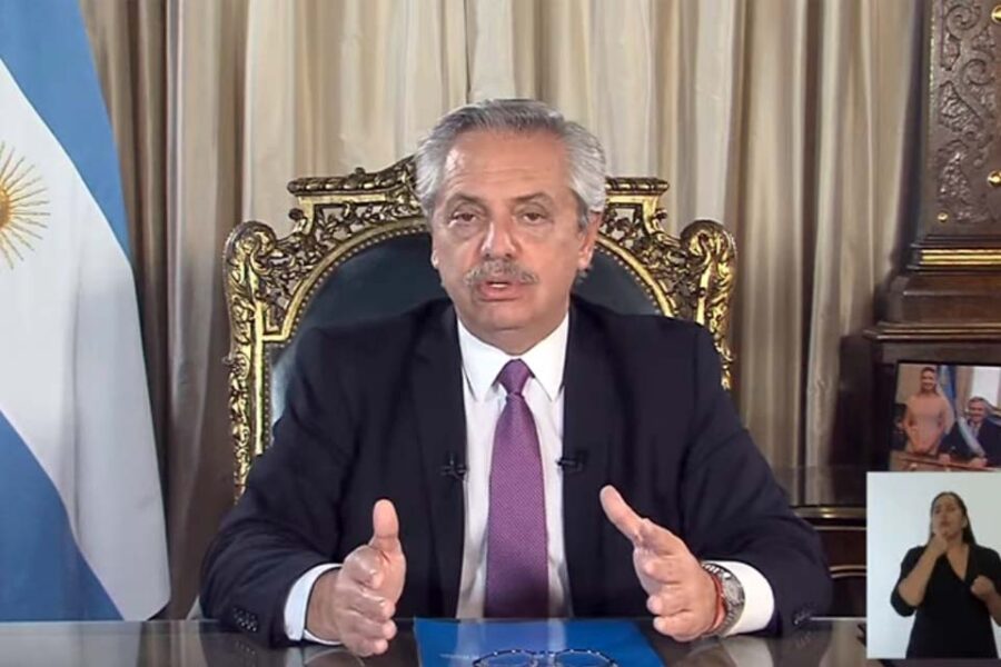 Alberto dedicó su primera cadena nacional al coronavirus