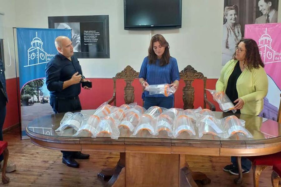 Escuela elaboró máscaras de protección