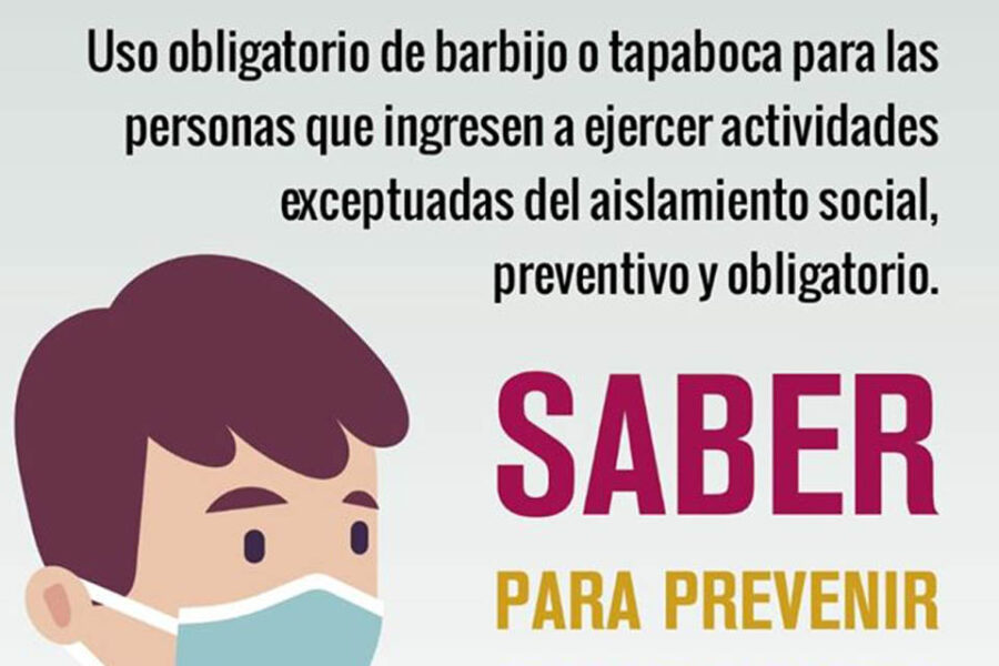 Será obligatorio el uso de barbijo o tapaboca