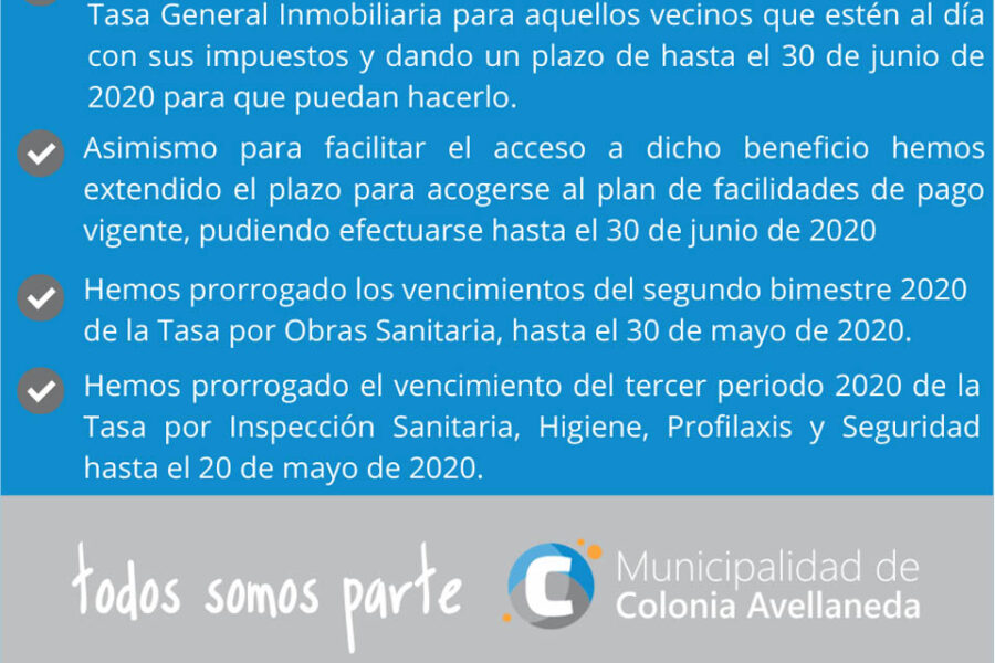 Medidas impositivas por la emergencia