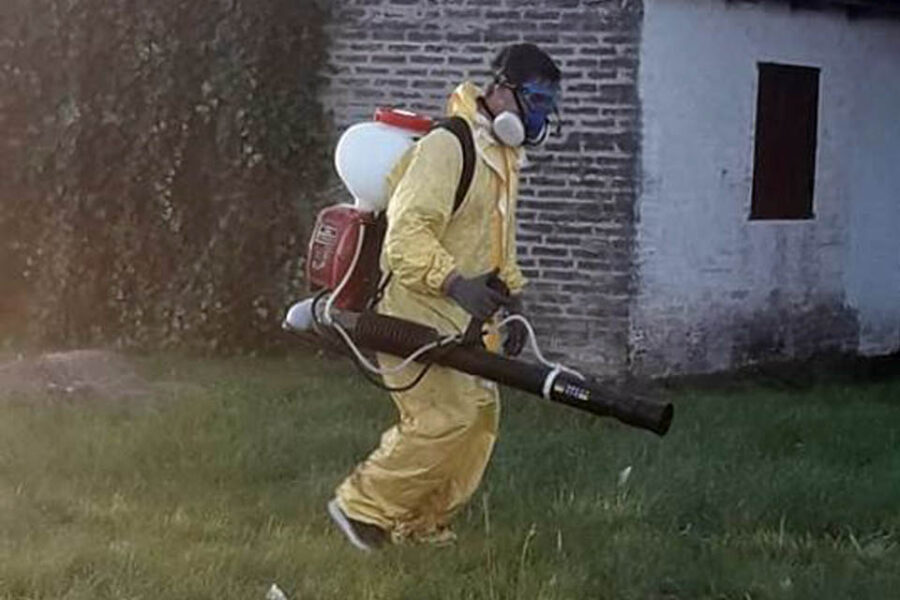 Campaña de descacharrización y fumigación