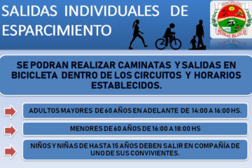 Quedan habilitadas las salidas de esparcimiento