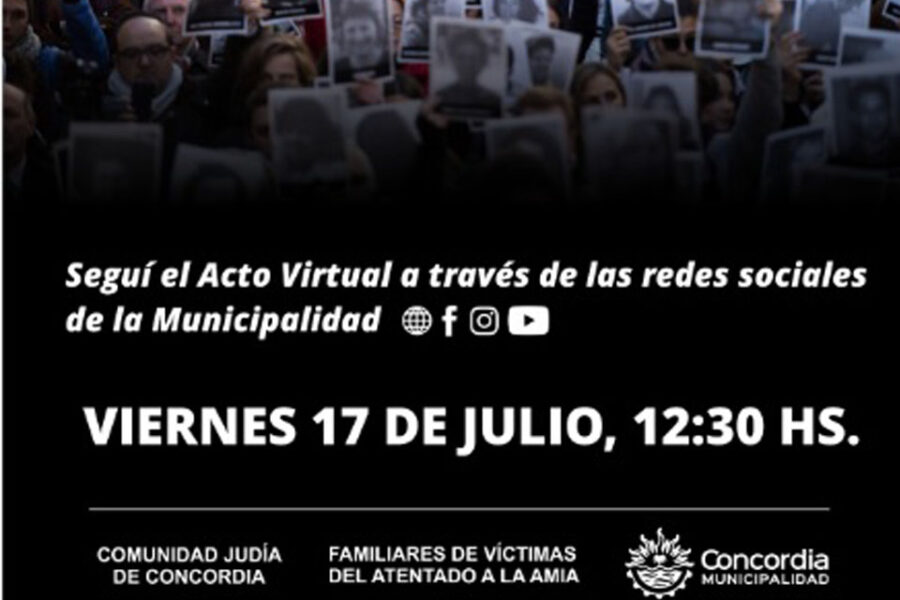 Homenaje a las víctimas del atentado a la AMIA