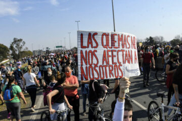 El Senado debate en comisión los incendios en el Delta (marcha en Entre Ríos)