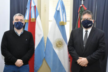 Francolini con el nuevo presidente del Centro de Comercio