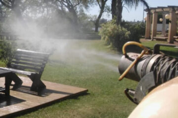 Fumigación y desinfección en espacios públicos