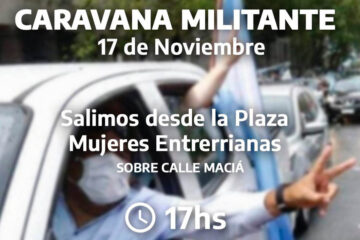 Convocan a caravana en Paraná por el Día del Militante
