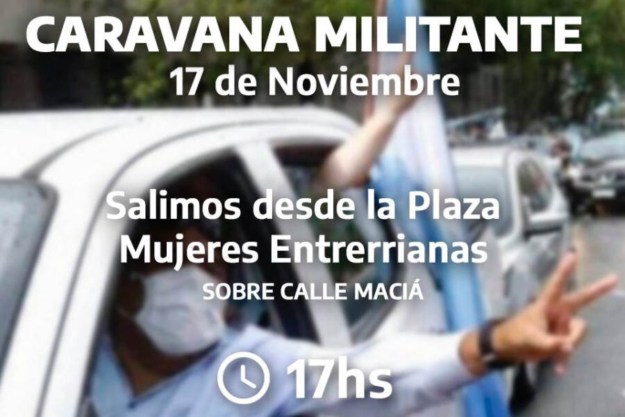 Convocan a caravana en Paraná por el Día del Militante