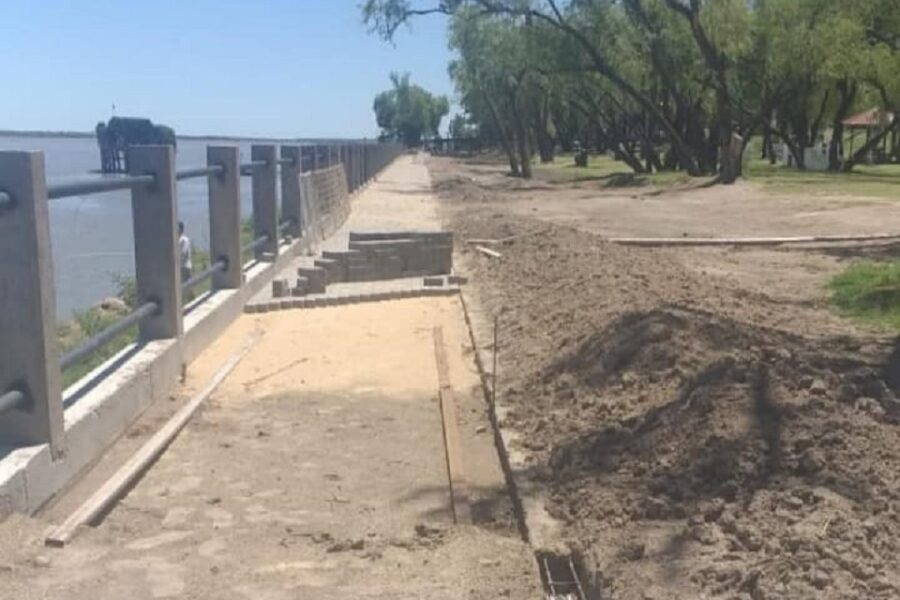 Avanzan las obras en la costanera