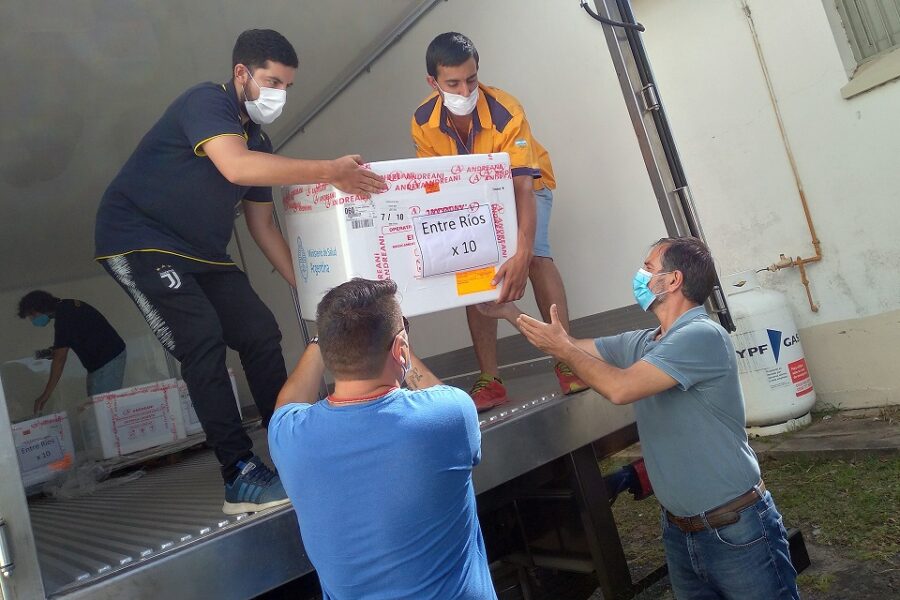 Llegó la segunda partida de vacunas a Entre Ríos