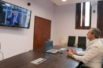 Se inauguró la red cloacal sureste junto al Presidente