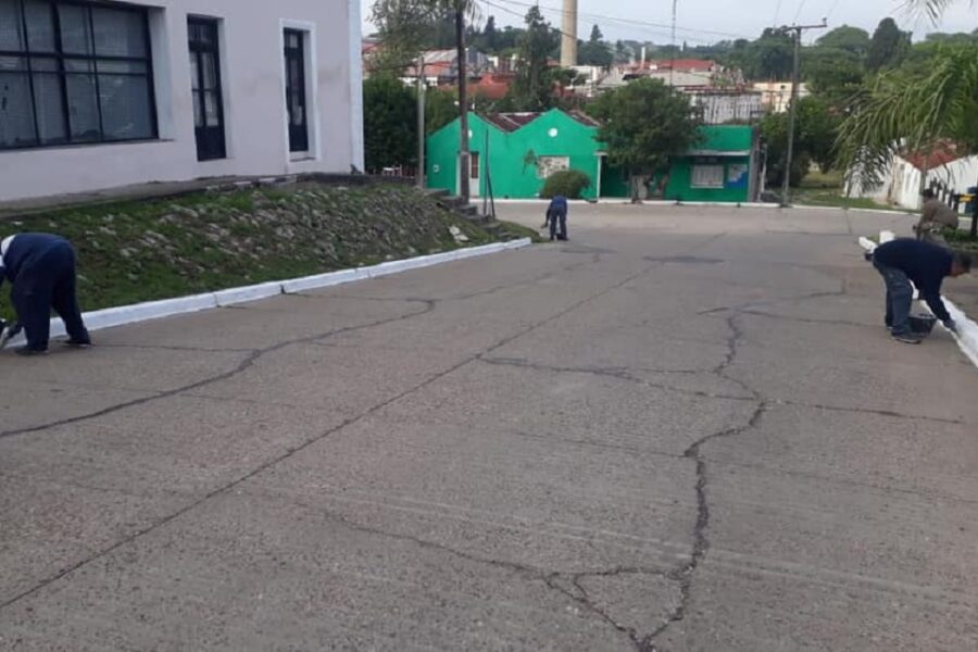 Trabajos de trazado vial y delimitación urbana