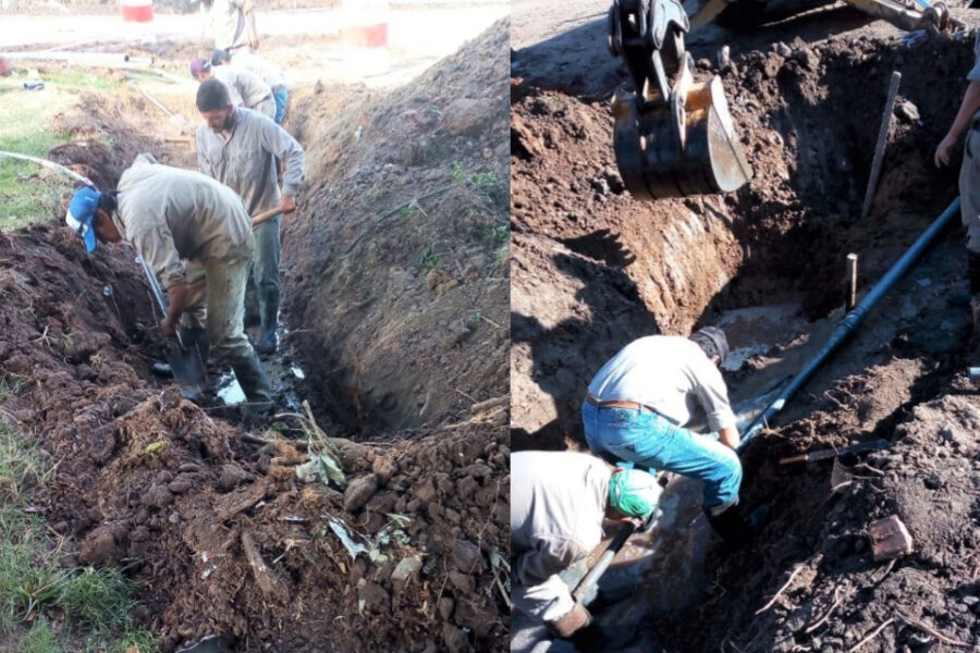 Extensión y mejora en las redes de agua en calle Mario Gatto