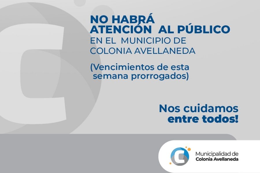 La Municipalidad no atenderá al público esta semana