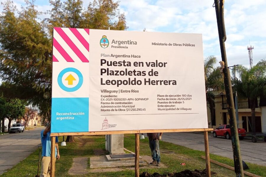 Comienza la puesta en valor de plazoletas de la Avda Herrera