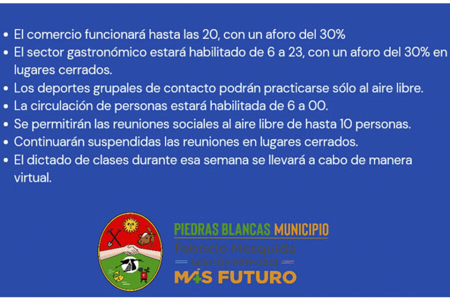 Medidas de prevención hasta el 11 de junio