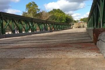 Finalizó la colocación del puente Bailey