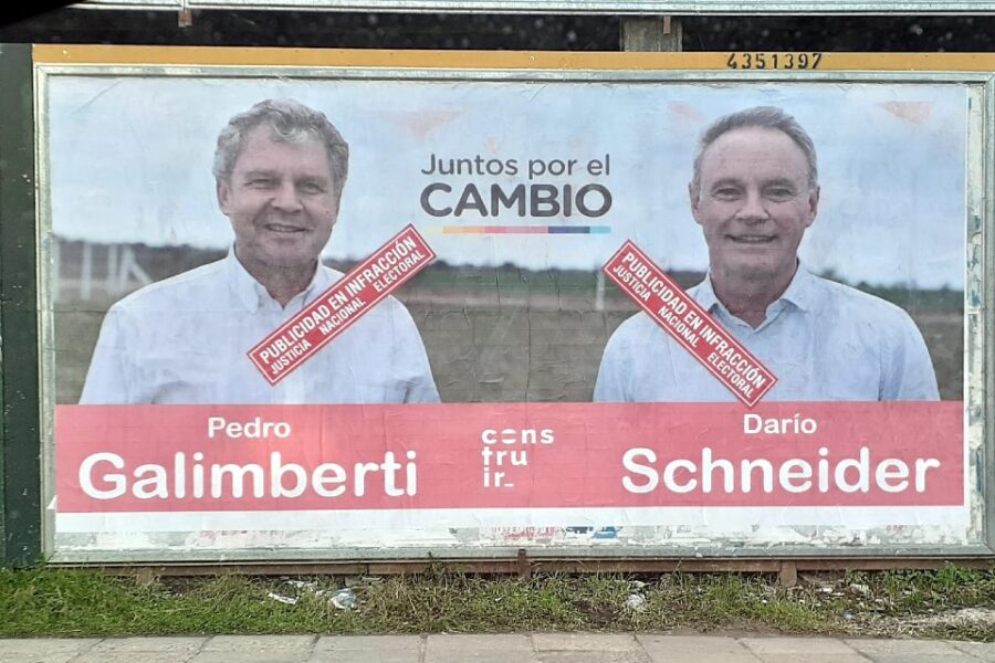 Galimberti y Schneider en infracción por hacer campaña