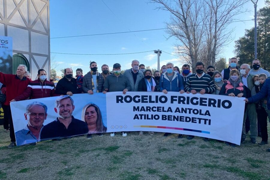 Frigerio muestra apoyo en la ciudad de Schneider