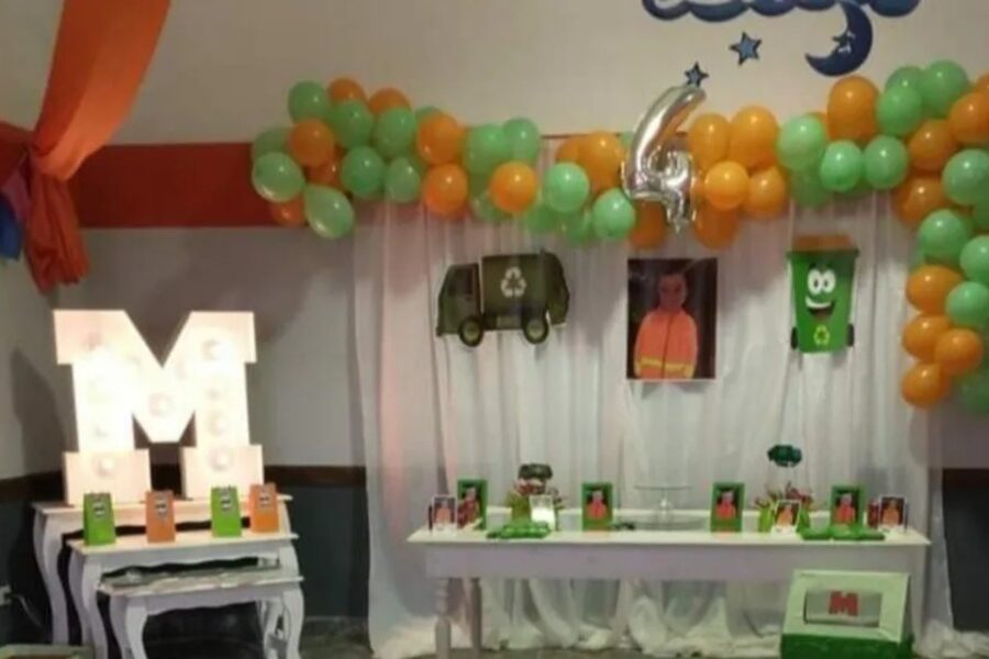 Un nene pidió que su cumpleaños tenga la temática de sus “héroes”: los recolectores de residuos (hecho en Paraná)