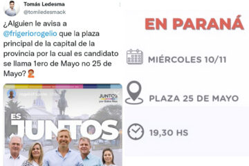 Marcan error de ubicación a Frigerio