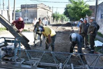 Avanzan las obras de repavimentación en la zona sur