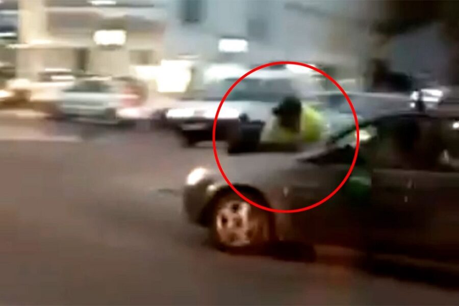 Remisero escapó de control de alcoholemia con un inspector de tránsito en el capó (sucedió en Paraná)