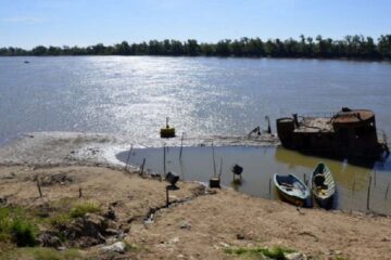 Récord: desde 1944 que el río Paraná no registra un nivel tan bajo (altura en distintos puertos entrerrianos)