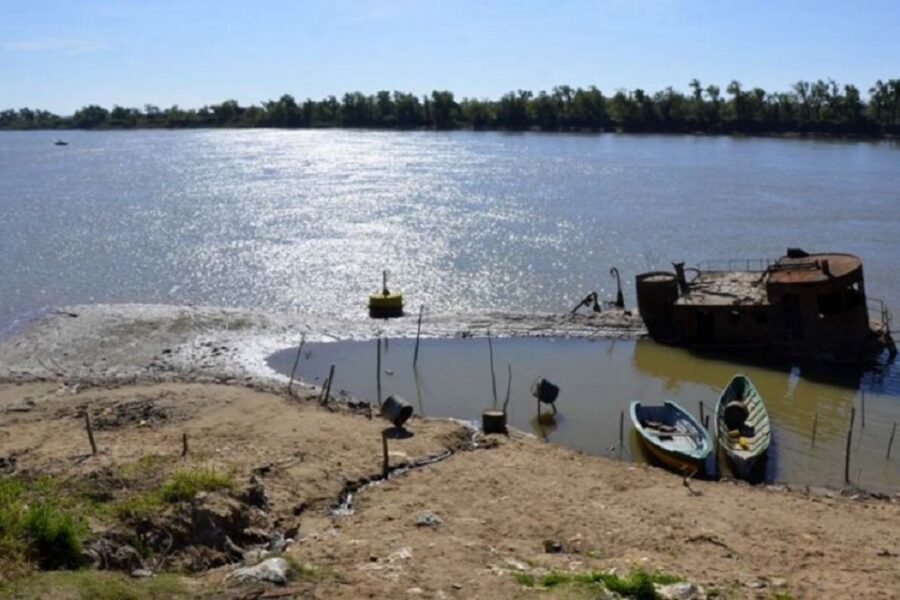 Récord: desde 1944 que el río Paraná no registra un nivel tan bajo (altura en distintos puertos entrerrianos)