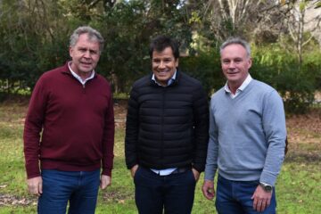 Galimberti y Schneider alejan rumores y hacen campaña juntos