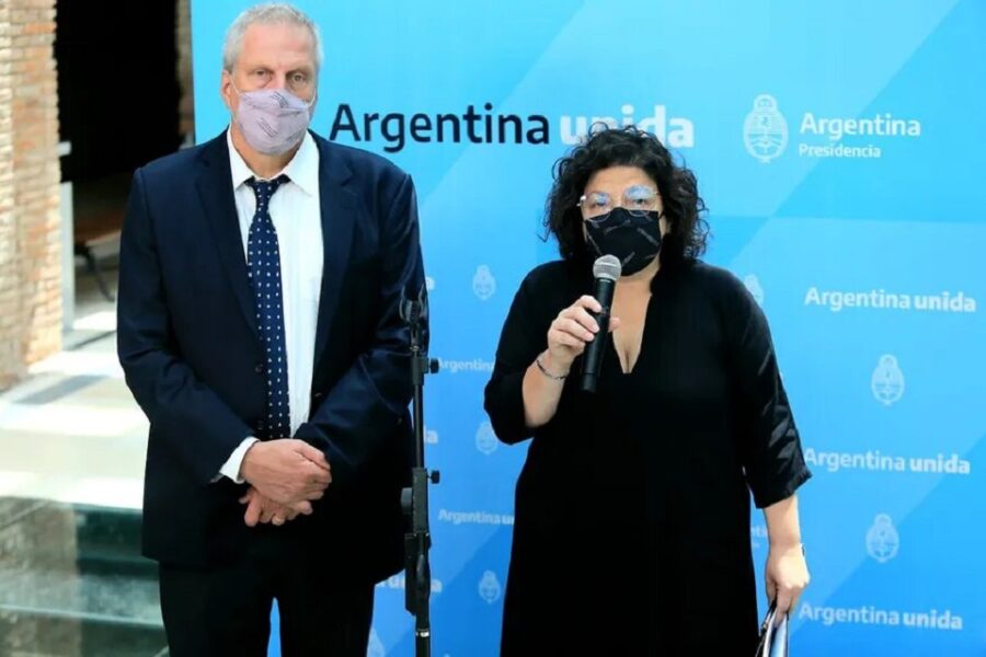 Declaraciones de la ministra de Salud Carla Vizzotti y del ministro de Educación, Jaime Perczyk.