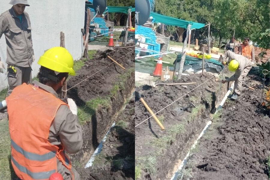 Avanzan las obras del Enohsa en El Pingo