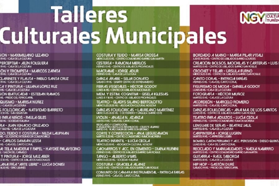 Comienza la inscripción para los Talleres Culturales 2022
