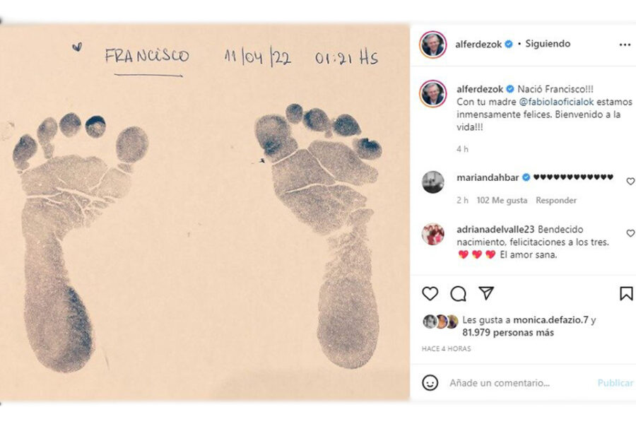 Nació el hijo de Alberto y Fabiola