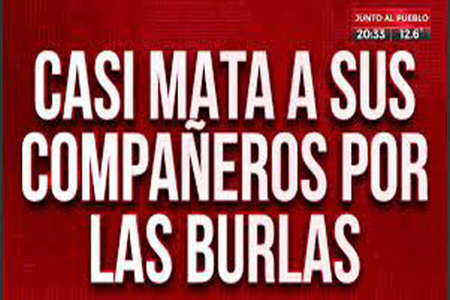 (Sucedió en Paraná) Casi mata a sus compañeros por las burlas