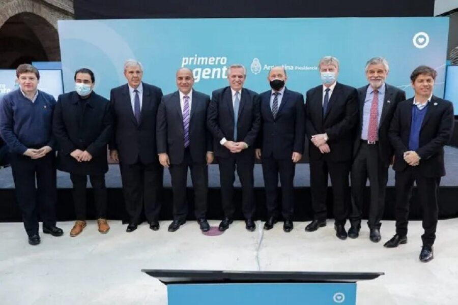 (Mención a Bordet) Alberto Fernández recibe a la Liga de Gobernadores en Casa Rosada
