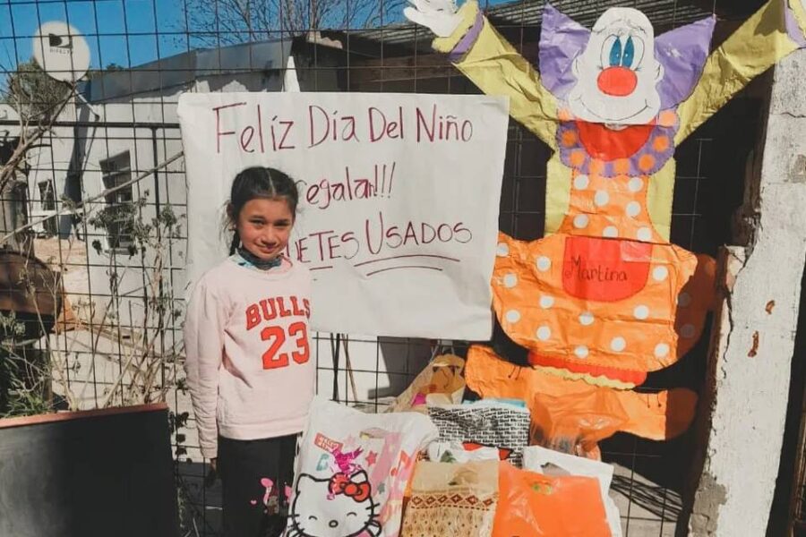 (Ocurrió en Entre Ríos) Tiene 10 años y en el Día de la Niñez regaló sus mejores juguetes a chicos de su pueblo