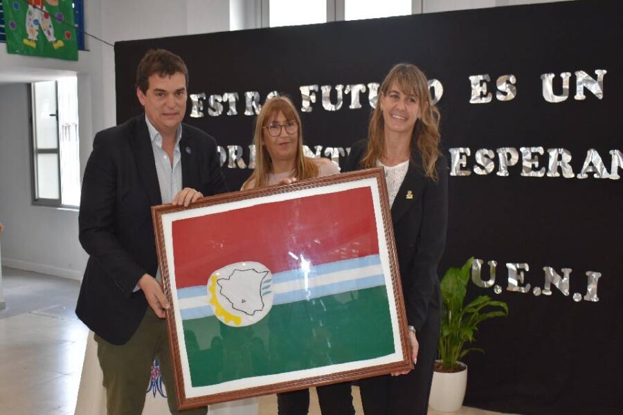 Cavagna acompañó en la inauguración del nuevo edificio del colegio San Miguel