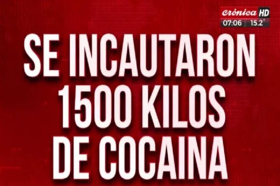 (Mención a Entre Ríos) Se incautaron 1500 kilos de cocaína de máxima pureza
