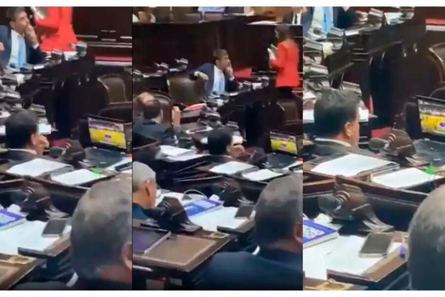 Video: Casaretto miraba básquet en medio del debate