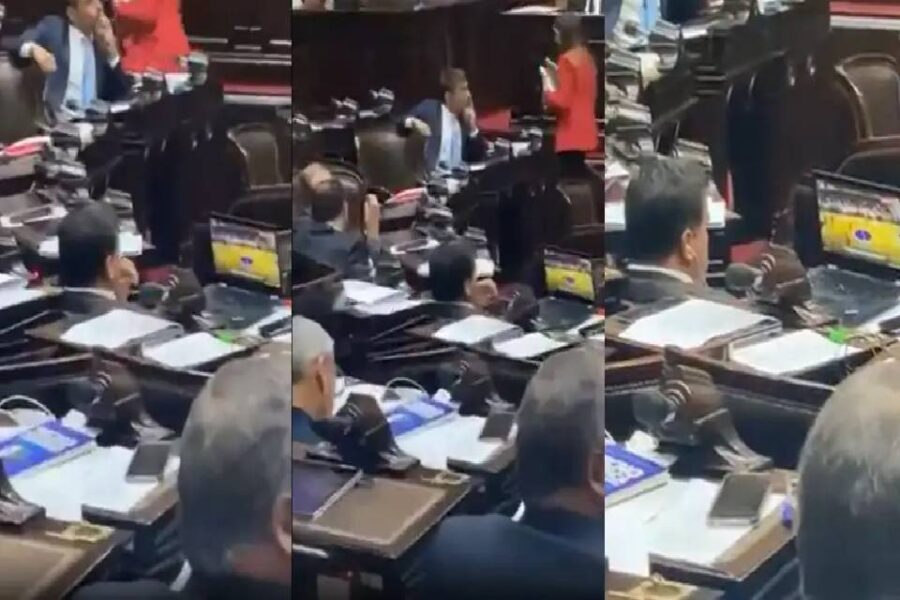 (Mención a diputado entrerriano) Un diputado del FdT miraba un partido de básquet y con auriculares en pleno debate del Presupuesto 2023