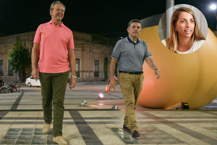 Bahl junto al intendente que lo apuntó como candidato