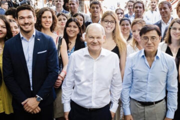 Gainza con el sucesor de Merkel