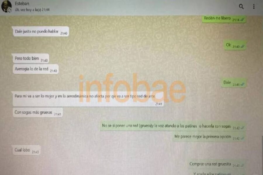 (Mención a localidad entrerriana) Los chats que muestran cómo el narco de Rosario intentó fugarse del penal de Ezeiza en un helicóptero