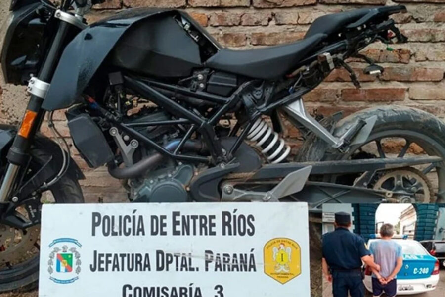 Le robaron la moto a una jueza de Entre Ríos y la encontraron en la casa de un hombre con prisión domiciliaria