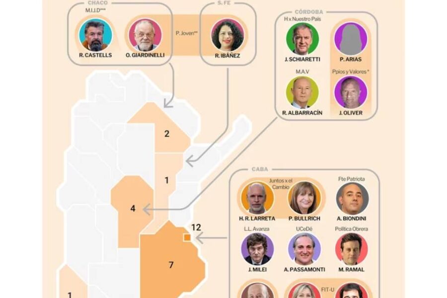 (Mención a precandidata entrerriana) PASO 2023: dónde votan los 27 precandidatos a presidentes