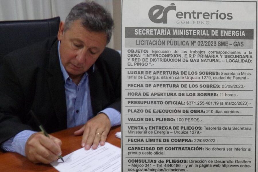 El intendente Diego Plassy ratificó el avance de la obra de gas natural