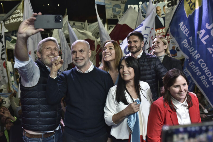 Frigerio cerró la campaña acompañado por Larreta y Vidal
