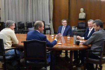 Bordet y Bahl con Massa antes de su llegada a Entre Ríos