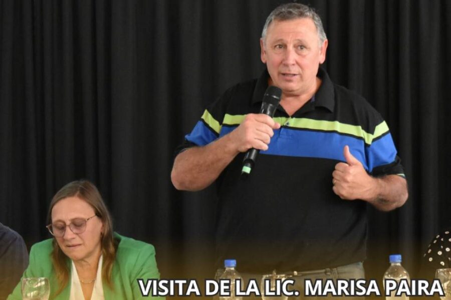 La ministra Paira entregó aportes junto al intendente Plassy